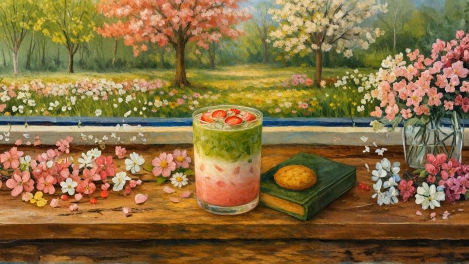 Resim - Strawberry Matcha Latte