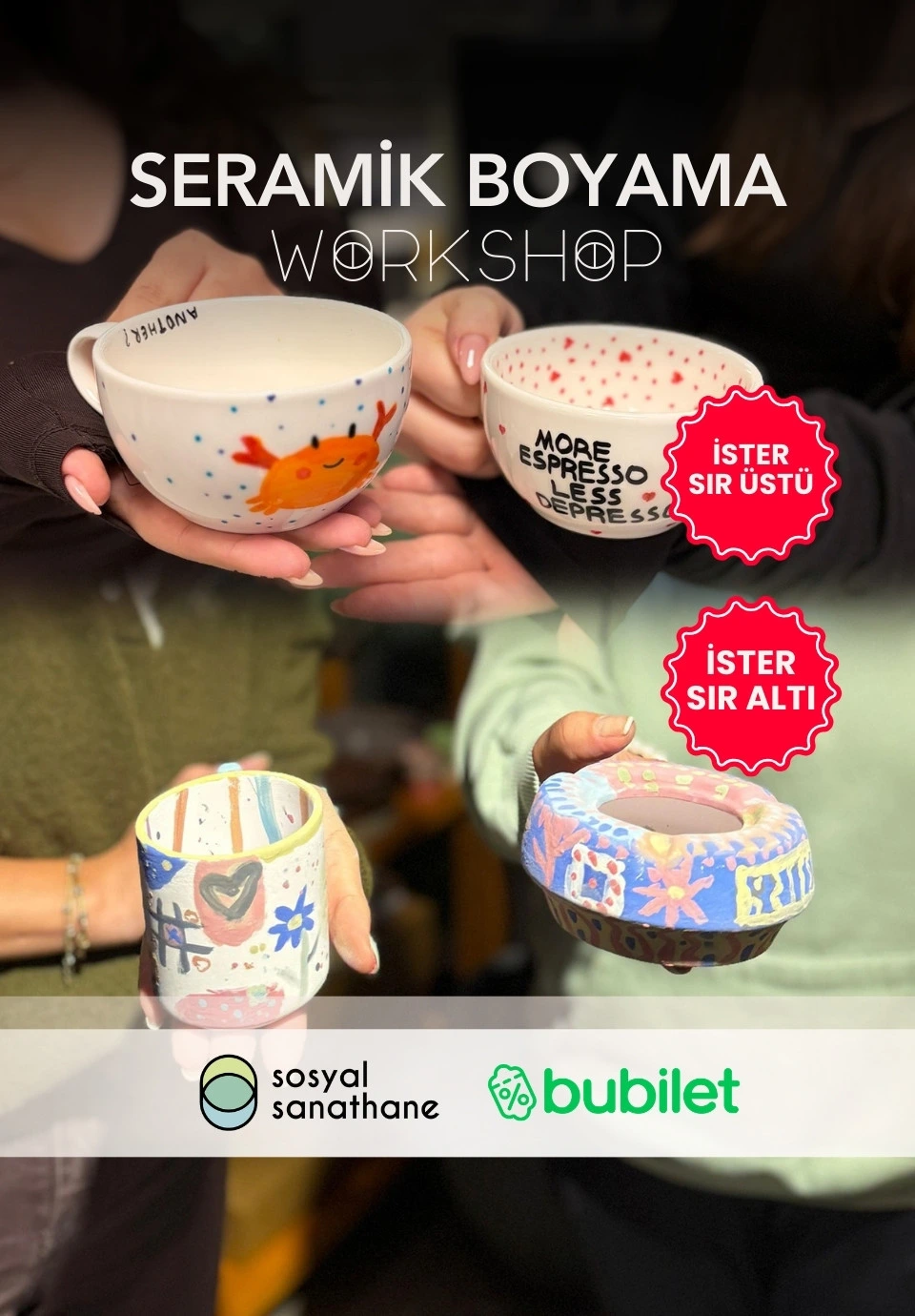 Seramik Boyama Workshop: Sosyal Sanathane İzmir | Etkinlik Takvimi