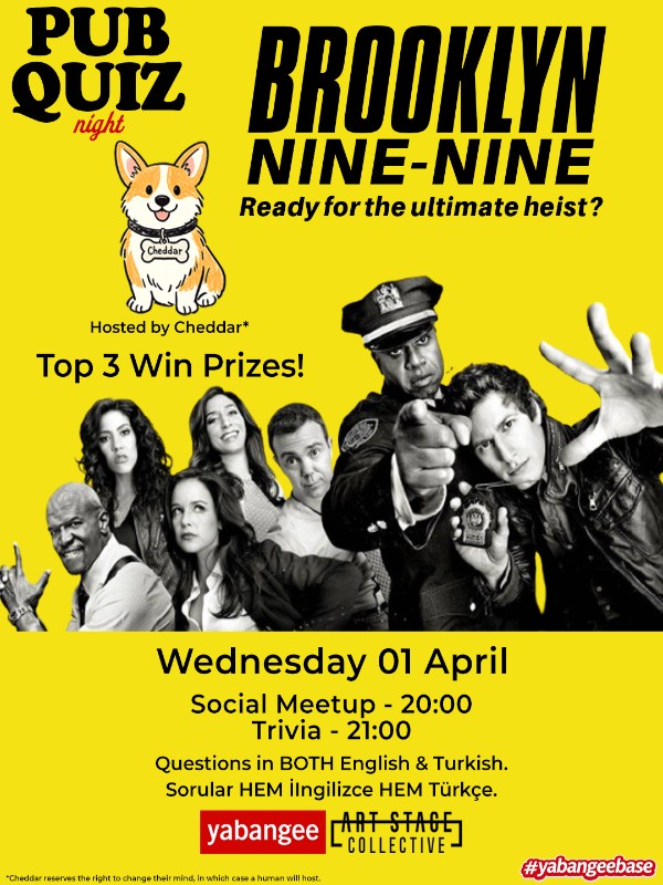 Pub Quiz Night on Brooklyn Nine-Nine: Questions in BOTH English AND Turkish