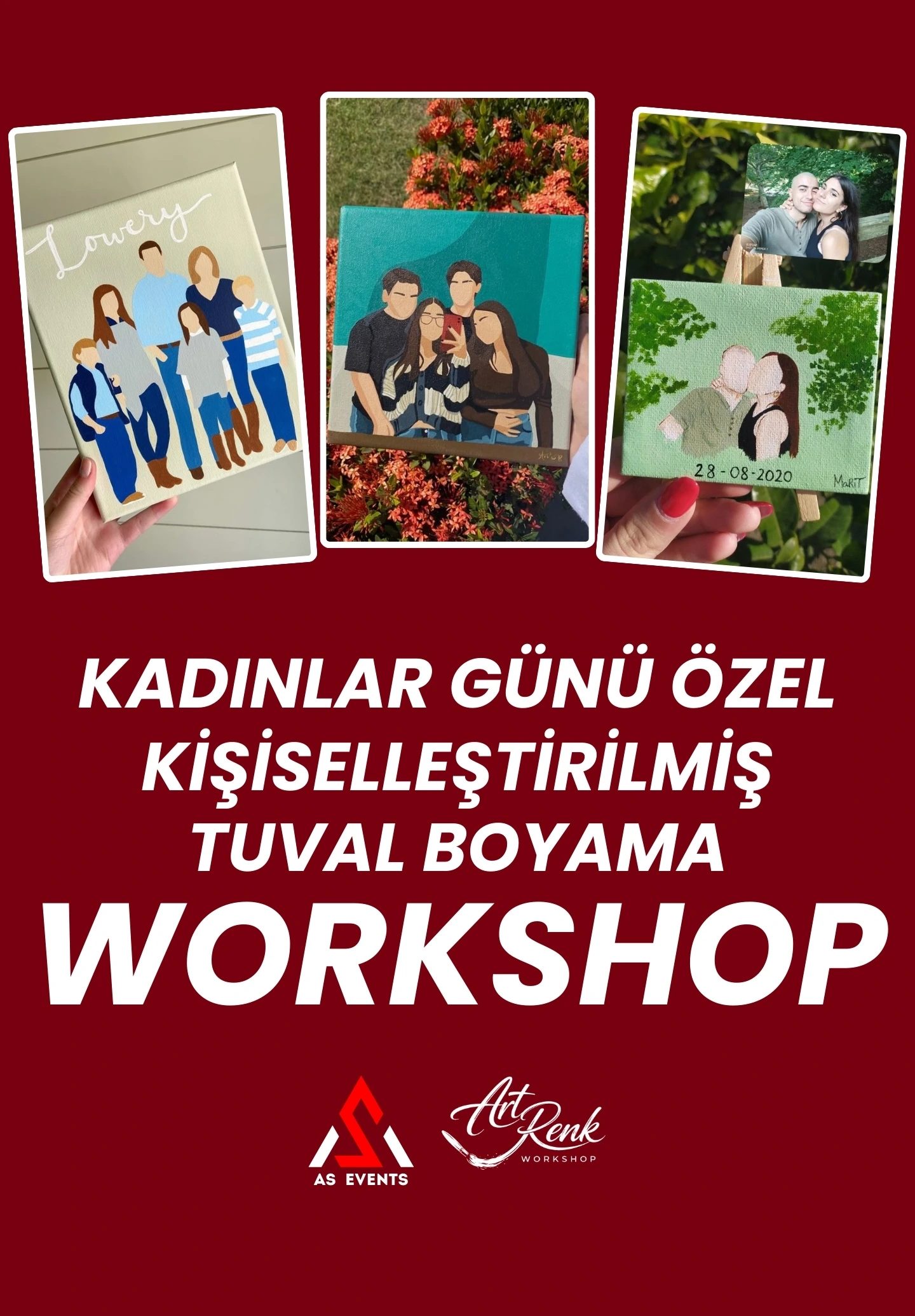 Workshop: Kadınlar Günü Özel Kişiselleştirilmiş Tuval Boyama