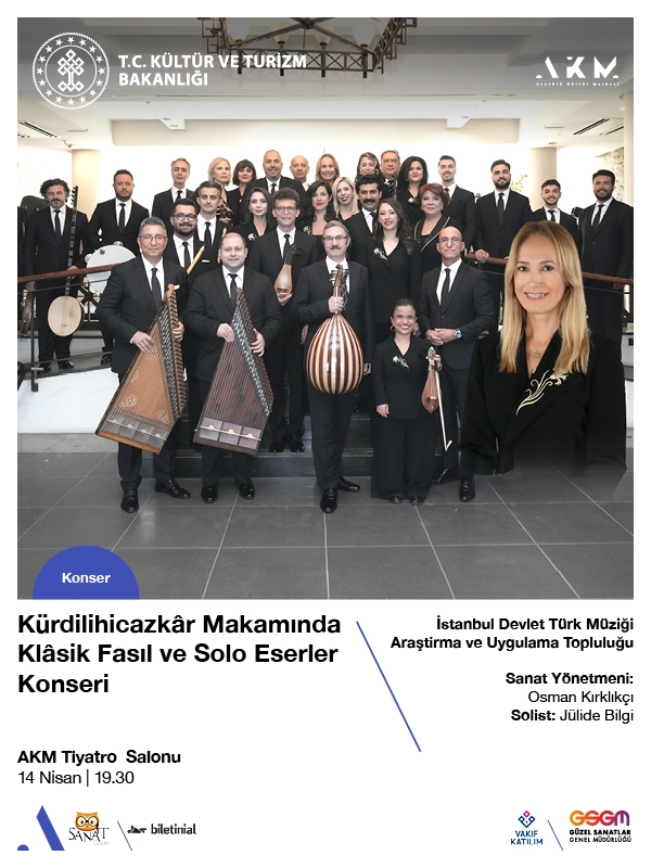Kürdilihicazhar Makamında Klasik Fasıl ve Solo Eserler Konseri