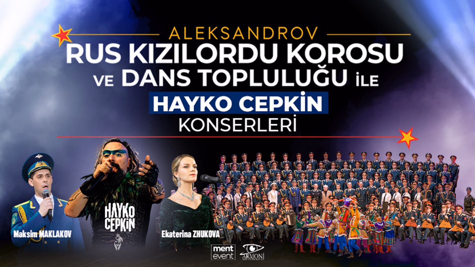 Aleksandrov Rus Kızılordu Korosu ve Dans Topluluğu İle Hayko Cepkin Konserleri
