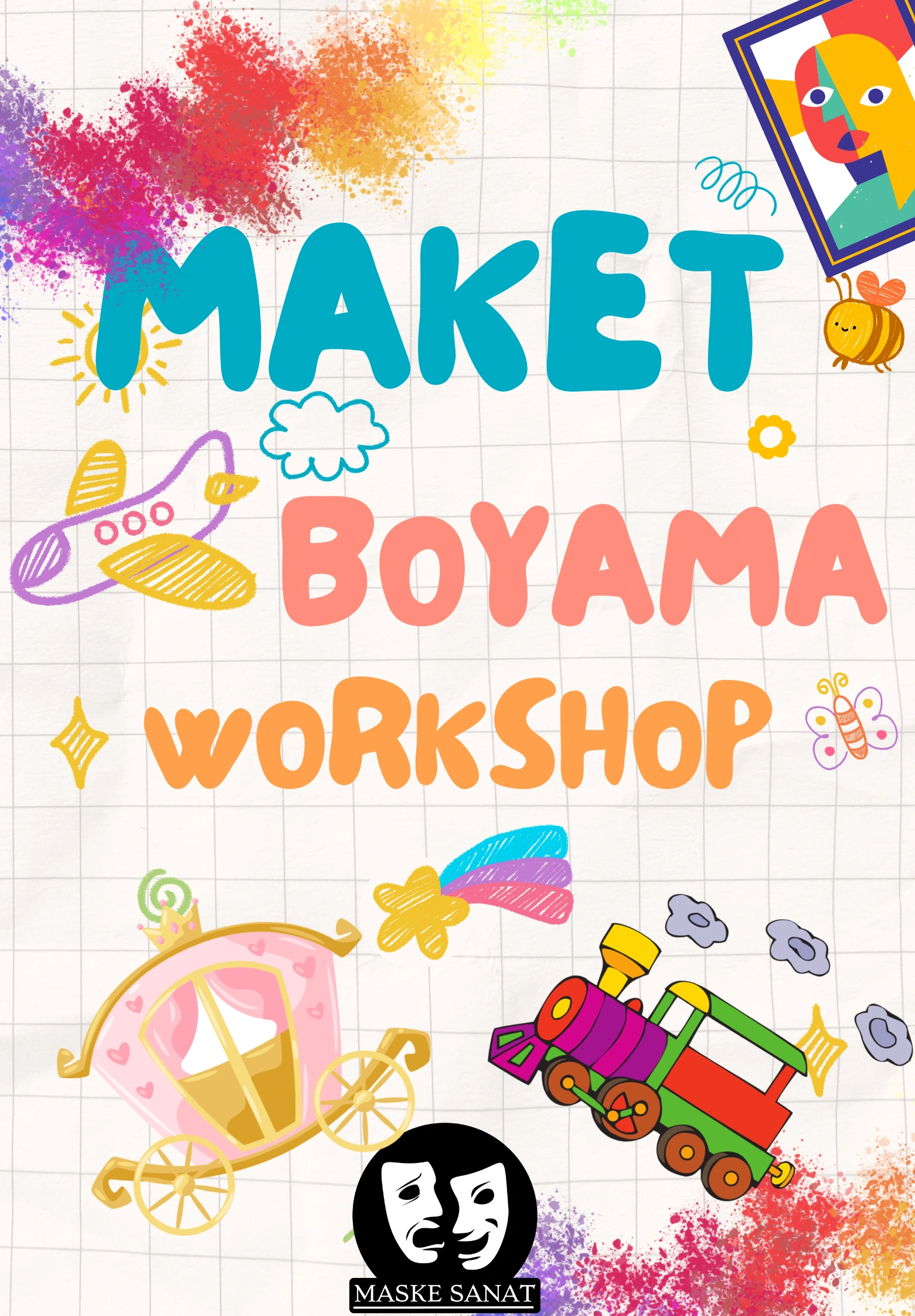 Çocuklar İçin Ahşap Maket Boyama Workshop