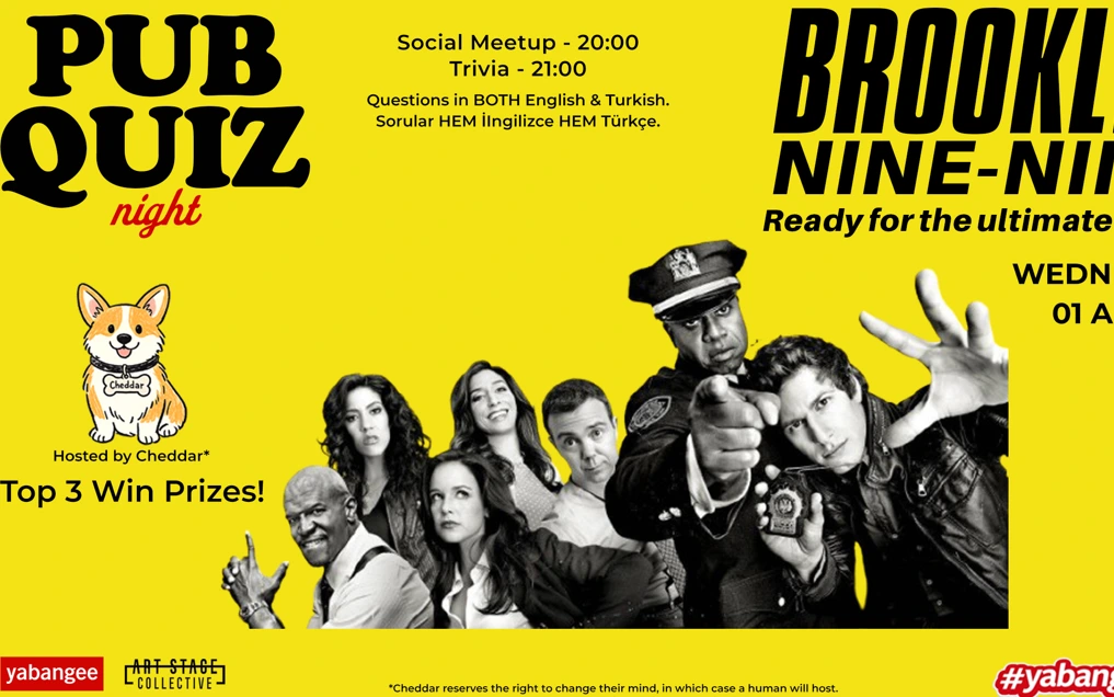 Pub Quiz Night on Brooklyn Nine-Nine: Questions in BOTH English AND Turkish