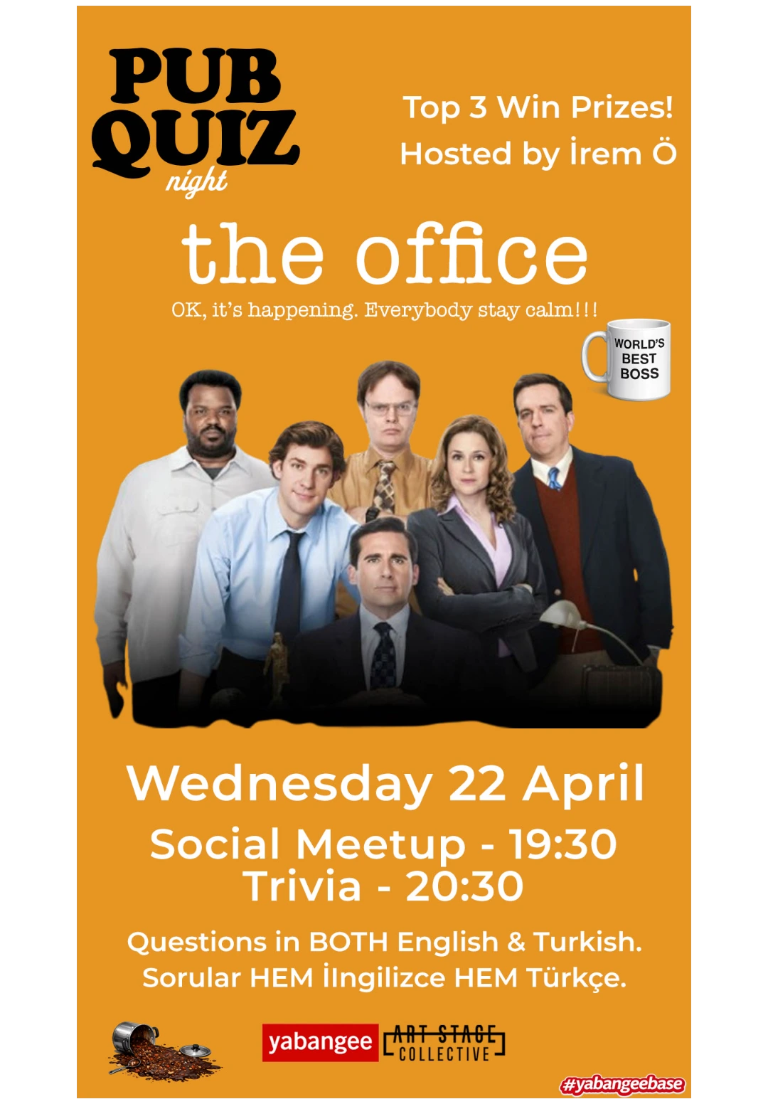 Pub Quiz Night on The Office: Questions in English & Turkish