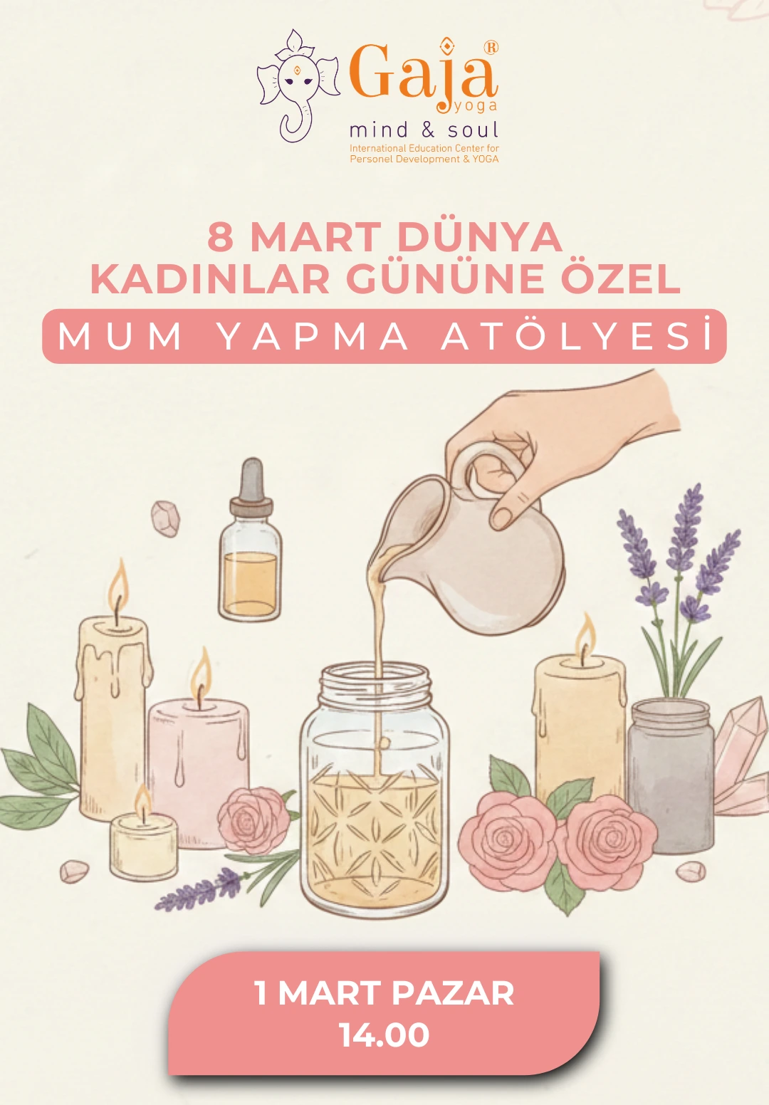 İçsel Işığını Keşfet: 8 Mart’a Özel Mum ve Ritüel Atölyesi