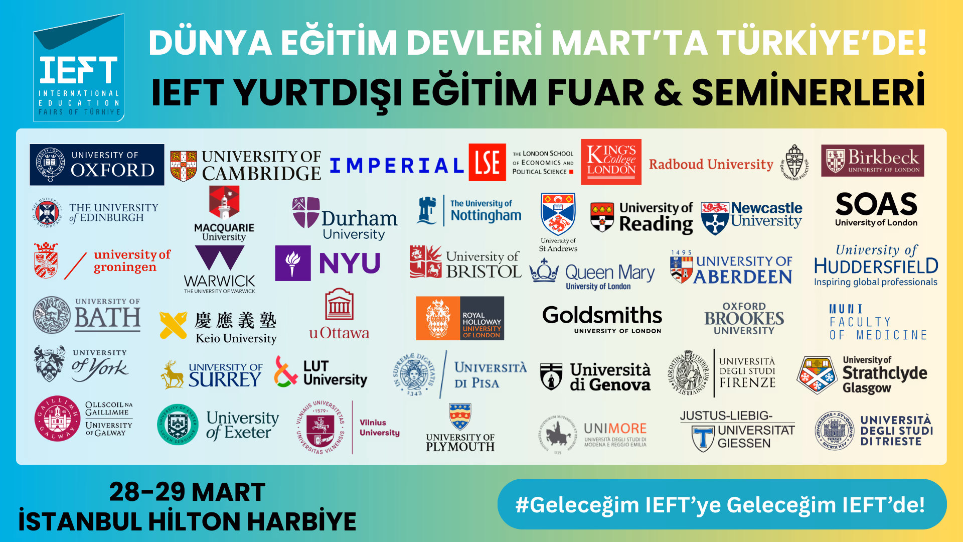 IEFT Yurtdışı Eğitim Fuar & Seminerleri  Premium Hours