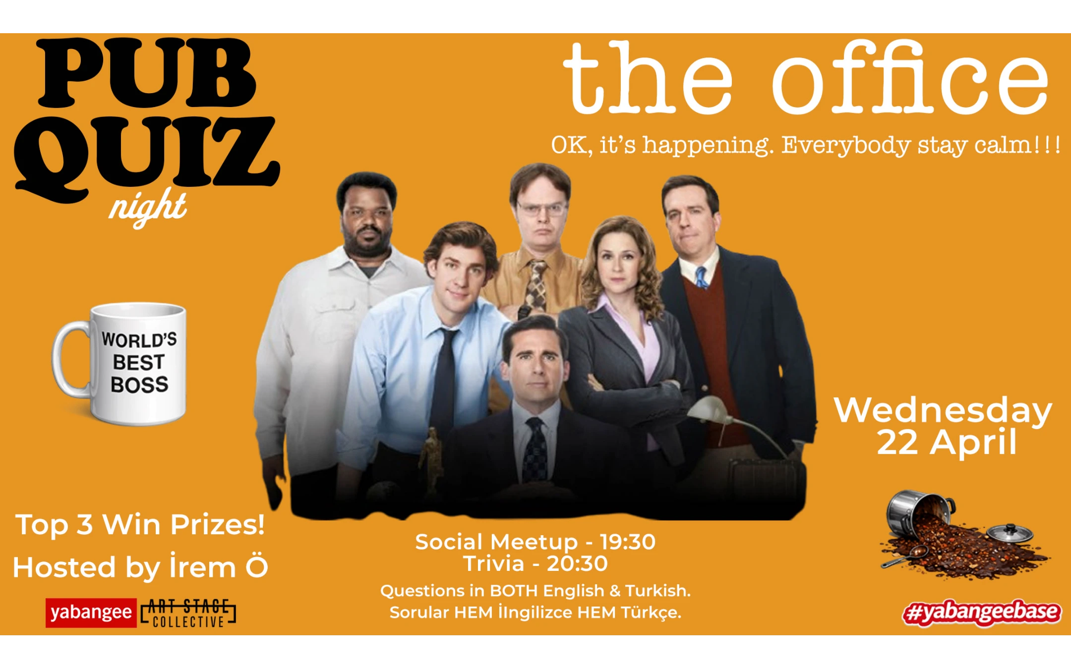 Pub Quiz Night on The Office: Questions in English & Turkish