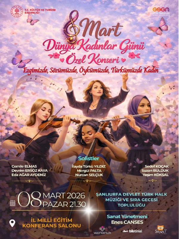 8 Mart Dünya Kadınlar Günü Özel Konseri