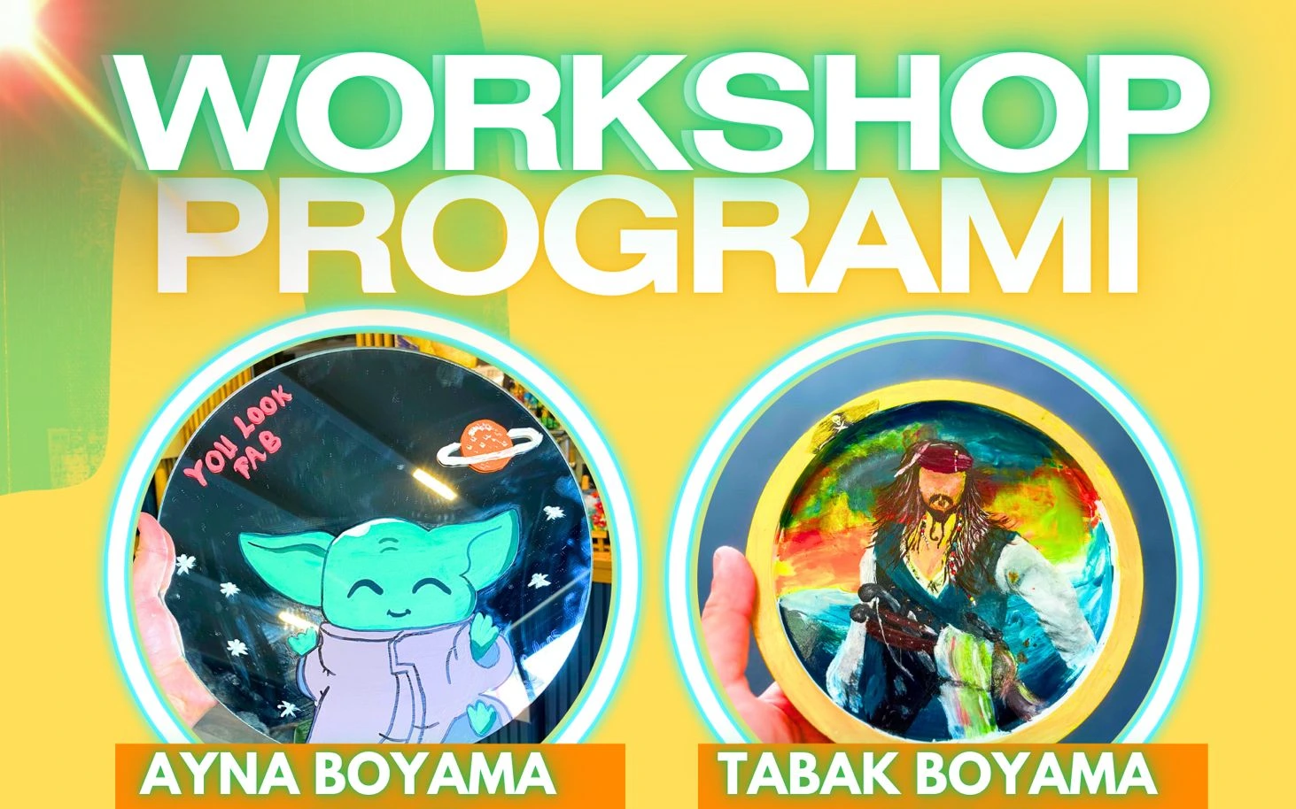 Workshop: Sanatco.Ankara | Ayna, Tabak, Figür Boyama Etkinlik Takvimi (Ankara, İzmir)
