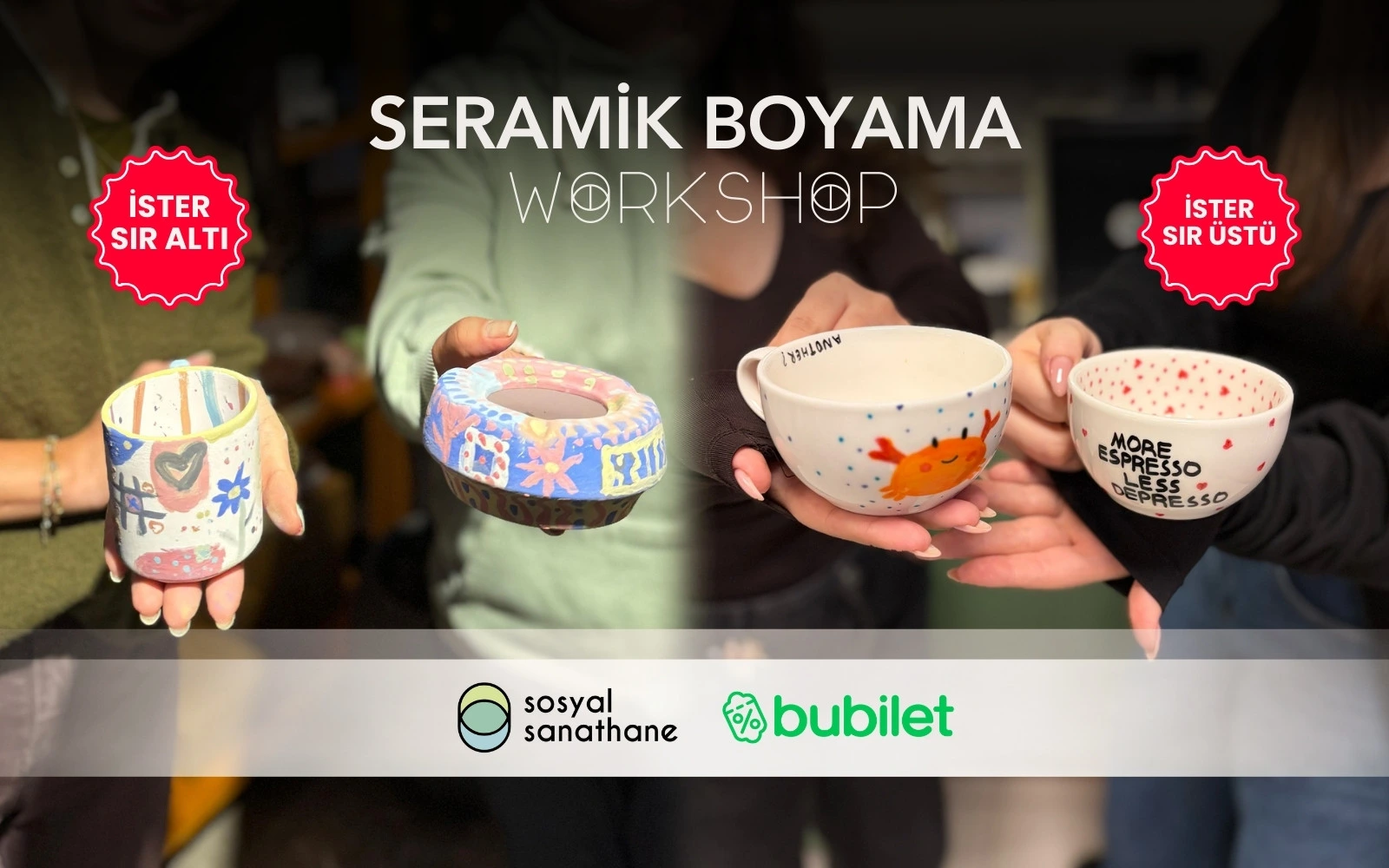 Seramik Boyama Workshop: Sosyal Sanathane İzmir | Etkinlik Takvimi