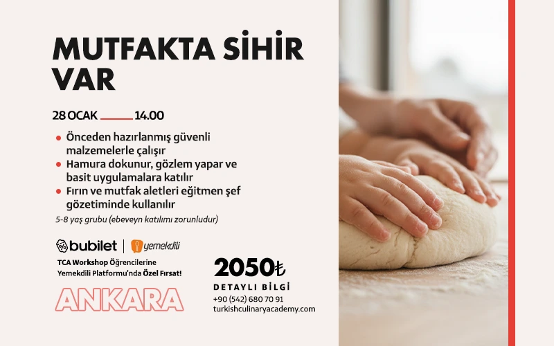 TCA | Mutfakta Sihir Var: 5 - 9 Yaş (Ebeveyn katılımı zorunludur)