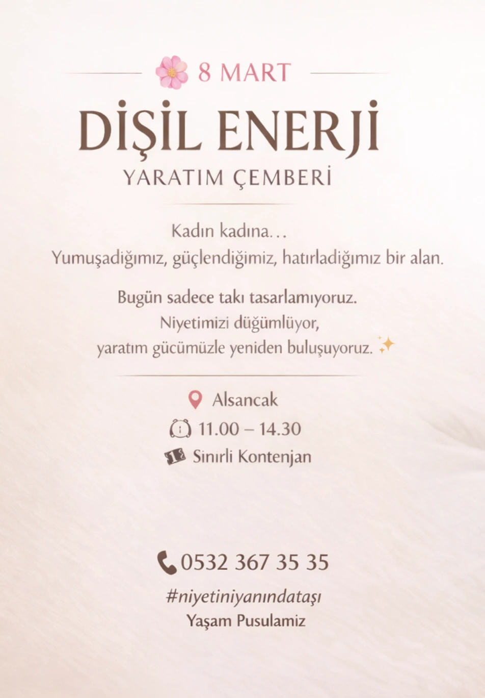 8 Mart – Dişil Enerji Yaratım Çemberi