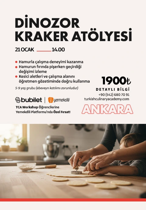 TCA | Dinozor Kraker Atölyesi - Kazanımlar: 5 - 9 Yaş (Ebeveyn katılımı zorunludur)