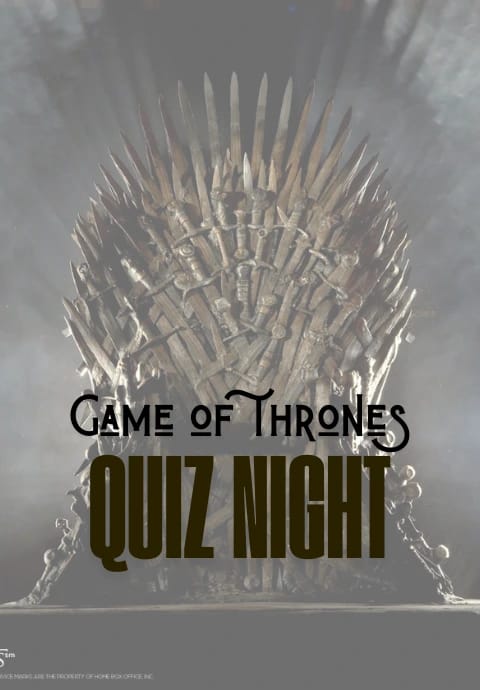 Game Of Thrones Quiz Night