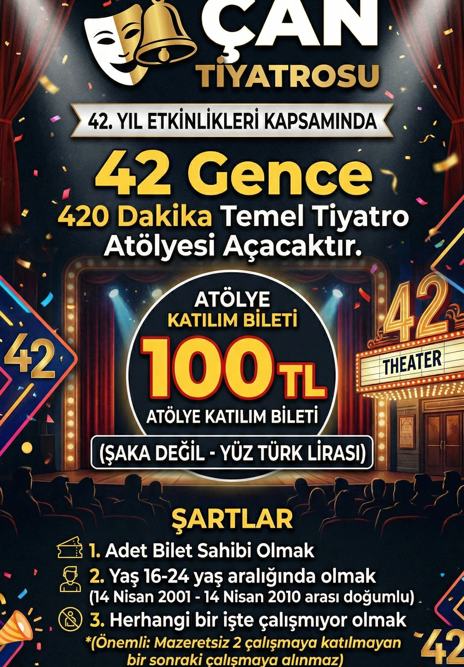 16-24 YAŞ - TİYATRO ATÖLYESİ