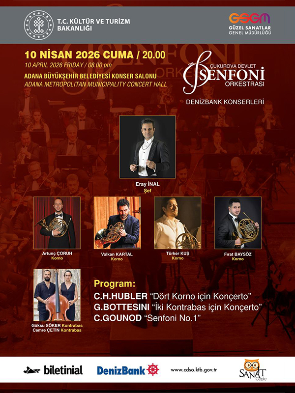 Çukurova Devlet Senfoni Orkestrası 10 Nisan Konseri