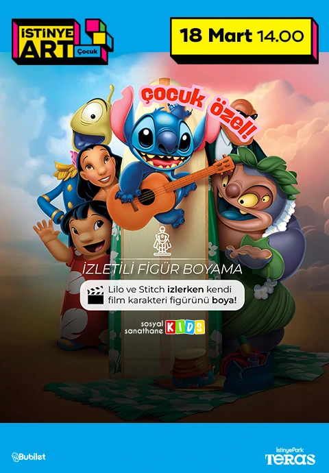 İZLETİLİ 3D FİGÜR BOYAMA (STITCH):  KIDS WORKSHOP SS İZMİR X İSTİNYEART